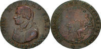 Great Britain Halfpenny Token Coin, Somerset, Bath, Copper -