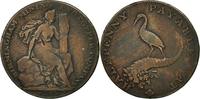 Great Britain Halfpenny Token Coin, Birmingham Mining & Copper Company -