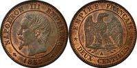 France 2 Centimes Coin, Napoleon III, Napoléon III, Paris -