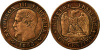France Centime Coin, Napoleon III, Lille, Différent Ancre -