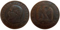 France 5 Centimes Coin, Napoleon III, Napoléon III, Lille -