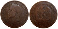 France 5 Centimes Coin, Napoleon III, Napoléon III, Paris -