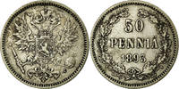 Finland 50 Penniä Coin, Nicholas II, Silver, KM:2.2 -