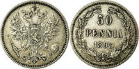Finland 50 Penniä Coin, Nicholas II, Silver, KM:2.2 -