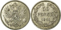 Finland 50 Penniä Coin, Nicholas II, Silver, KM:2.2 -