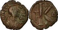 Half Follis Coin, Justin I, Constantinople, Copper, Sear:69 -