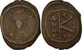 Half Follis Coin, Maurice Tiberius, Thessalonica, Copper -