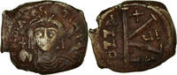 Half Follis Coin, Maurice Tiberius, Thessalonica, Copper -