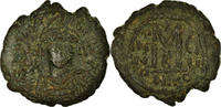 Follis Coin, Maurice Tiberius, Nicomedia, Copper, Sear:512 -