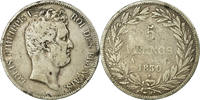 France 5 Francs Coin, Louis-Philippe, Paris, Silver -