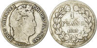 France Franc Coin, Louis-Philippe, Strasbourg, Silver -