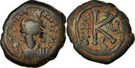 Half Follis Coin, Maurice Tiberius, Antioch, Bronze -