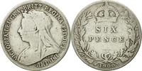 Great Britain 6 Pence Coin, Victoria, Silver, KM:779 -