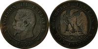 France 2 Centimes Coin, Napoleon III, Napoléon III, Lille -