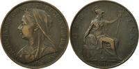 Great Britain Penny Coin, Victoria, Bronze, KM:790 -