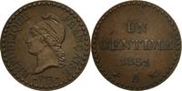 France Centime Coin, Dupré, Paris, Bronze, KM:754, Le -