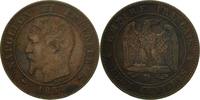 France 2 Centimes Coin, Napoleon III, Napoléon III, Lyons -