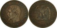 France 2 Centimes Coin, Napoleon III, Napoléon III, Rouen -