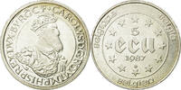 Belgium 5 Ecu Coin, Silver, KM:166 -