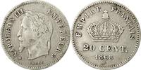 France 20 Centimes Coin, Napoleon III, Napoléon III, Strasbourg -