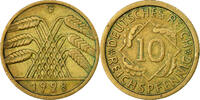 GERMANY, WEIMAR REPUBLIC 10 Reichspfennig Coin, Karlsruhe -