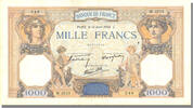 France 500 Francs Banknote, 1 000 F 1927-1940 ''Cérès et Mercure'' -