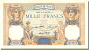 France 1000 Francs Banknote, 1 000 F 1927-1940 ''Cérès et Mercure'' -