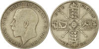 Great Britain Florin, Two Shillings Coin, George V, Silver -