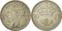 Belgium 20 Francs, 20 Frank Coin, Silver, KM:105 -