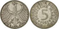 GERMANY - FEDERAL REPUBLIC 5 Mark Coin, Stuttgart, Silver -