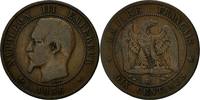 France 10 Centimes Coin, Napoleon III, Napoléon III, Strasbourg -