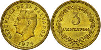 El Salvador 3 Centavos Coin, British Royal Mint, England -