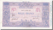France 1000 Francs Banknote, 1 000 F 1889-1926 ''Bleu et Rose'' -