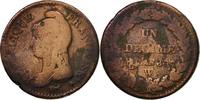 France Decime Coin, Dupré, Lille, Bronze, KM:644.11 -