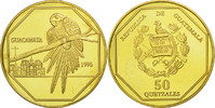 Guatemala 50 Quetzales Coin, Tower, Gilt Alloy, KM:3b.1 -