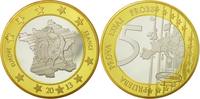France Medal L'Europe, 5 Euro Essai, Copper Plated Silver -