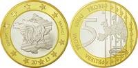 France Medal L'Europe, 5 Euro Essai, Copper Plated Silver -