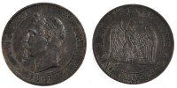 France 5 Centimes Coin, Napoleon III, Napoléon III, Paris -