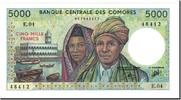 Comoros 5000 Francs Banknote, KM:12b -