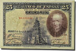 Spain 25 Pesetas Banknote, 1928-08-15, KM:74a -