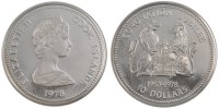 Cook Islands 10 Dollars Coin, Elizabeth II, Silver, KM:21 -