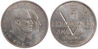 Norway 25 Kroner Coin, Olav V, Silver, KM:414 -