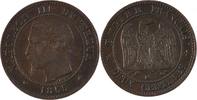 France 2 Centimes Coin, Napoleon III, Napoléon III, Strasbourg -