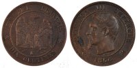 France 10 Centimes Coin, Napoleon III, Napoléon III, Rouen -