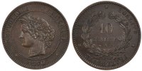 France 10 Centimes Coin, Cérès, Paris, Bronze, KM:815.1 -