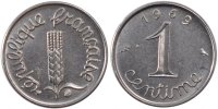 France Centime Coin, Épi, Paris, Stainless Steel, Gadoury:91 -