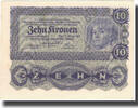 Austria 10 Kronen Banknote, 1922-01-02, KM:75 -