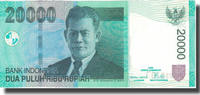 Indonesia 20,000 Rupiah Banknote, 2004, KM:144a -