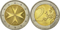Malta 2 Euro Bi-Metallic, KM:132 -