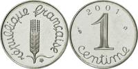 France Centime Coin, Épi, Paris, Stainless Steel, KM:928 -